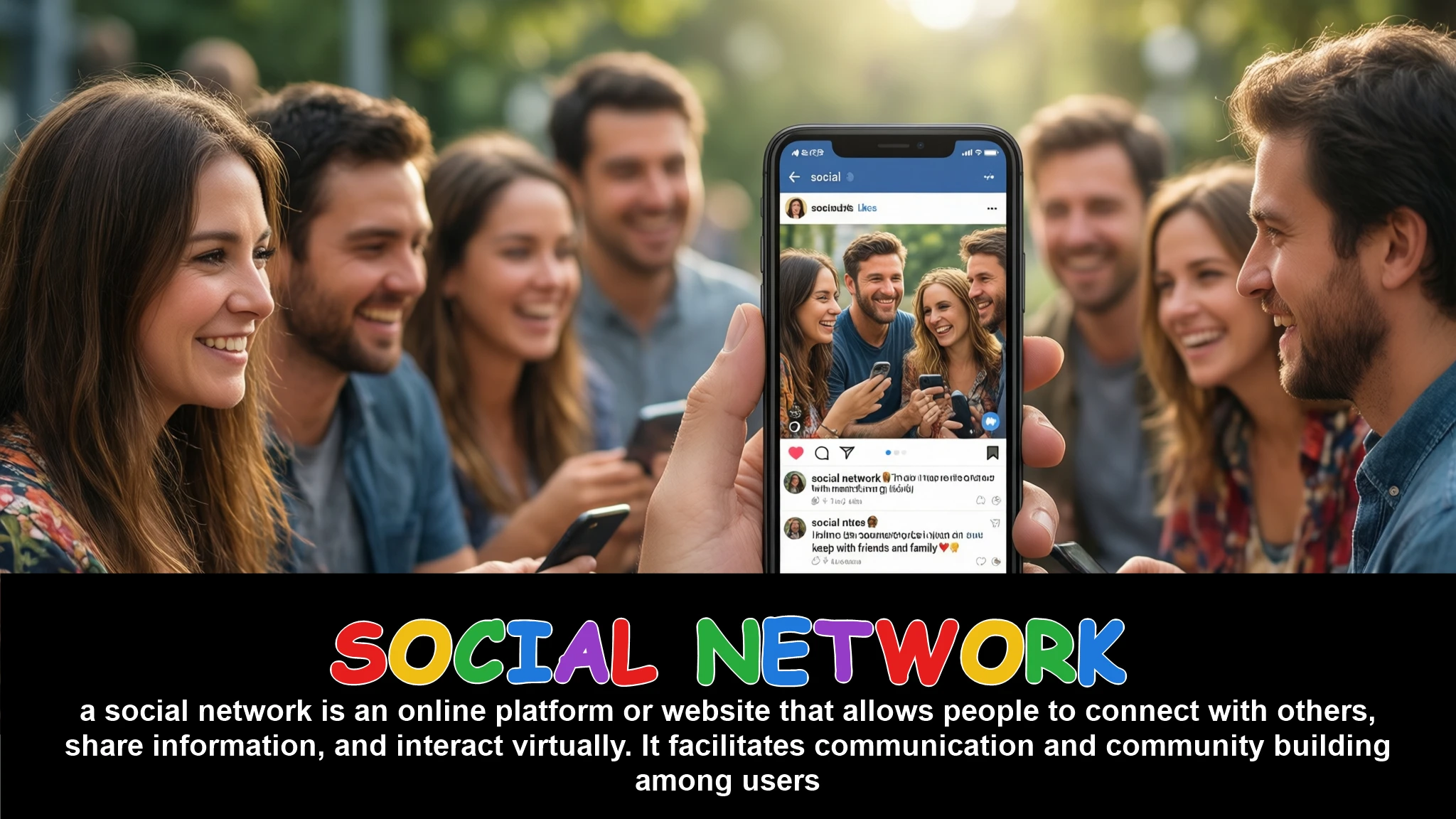 English Illustration for social network